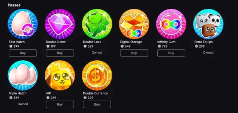 Bubble Gum Simulator - Unlock All Game Passes — All Gamepass