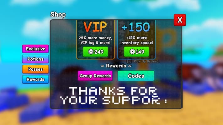 Plants Vs Brainrots (Roblox) - Free VIP — FREE VIP